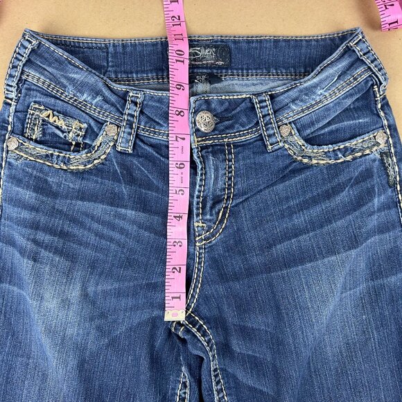 Silver Jeans Co Suki 17" Bootcut Denim Jeans Womens W27/L33 Blue - Picture 7 of 10